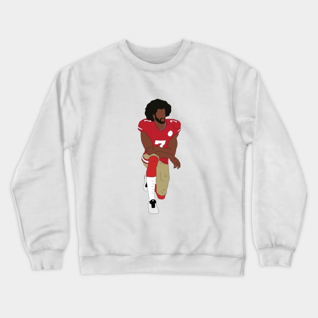 Colin Kaepernick Kneeling Crewneck Sweatshirt by rattraptees